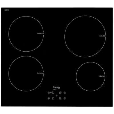 Beko HII64400AT 60cm  Induction Hob with Front Touch Control  in Ceramic Black